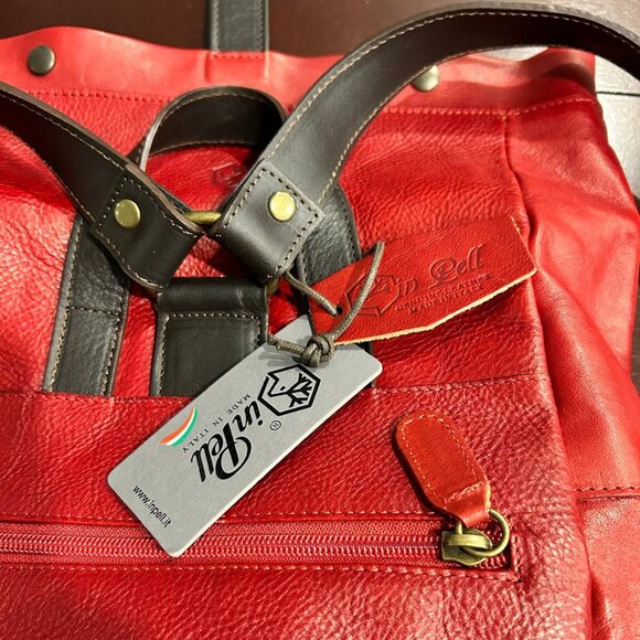 Genuine Italian Leather Mini Backpack - Unisex - Picture 9 of 13